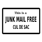 Junk mail free Cul De Sac.
